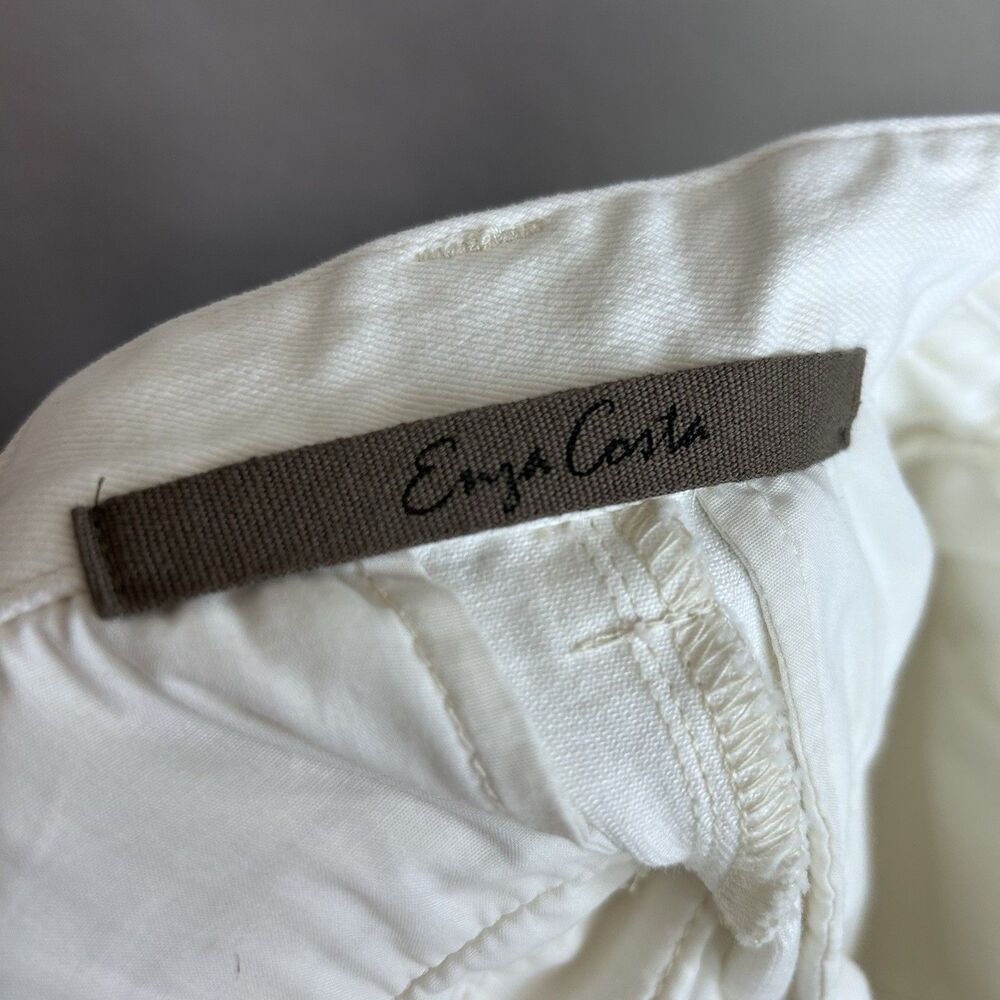 ENZA COSTA Midi Skirt Women 2 Medium White Soft Slouch Denim Straight Pencil - Picture 5 of 7